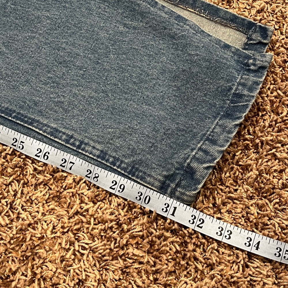 NWT WeWoreWhat Slouchy Slit Denim Overalls - Steel - Picture 15 of 16